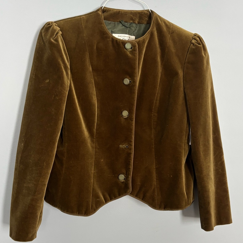 VINTAGE Saks fifth avenue velvet blazer jacket